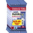 antibaktiridiaka mantilia wet hankies antibacterial xl quattro pack 4x15 photo