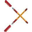 stylo stanger softgrip m 07mm ballpoint red 10tmx photo