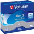 VERBATIM BLU-RAY BD-R 6X 25GB JEWEL CASE 5PCS