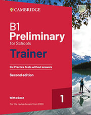 cambridge preliminary for schools 1 b1 trainer downloadable audio ebook without answers photo
