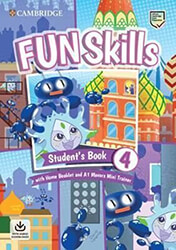 fun skills exam pack students book level 4 home booklet a1 movers mini trainer with downloadable audio photo