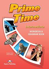 prime time intermediate workbook and grammar book photo