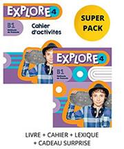 explore 4 super pack livre cahier lexique cadeau surprise photo