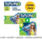 explore 3 super pack livre cahier lexique cadeau surprise photo