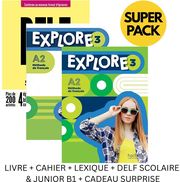 explore 3 super pack livre cahier lexique delf scolaire junior b1 cadeau surprise photo