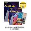 new close up a2 essential pack for greece students book spark workbook testbook notebook photo