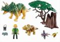 playmobil 5234 explorer and triceraptors with baby exereynitis kai trikeratops me to moro toy extra photo 1