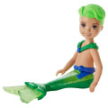 mattel barbie dreamtopia chelsea mermaids boy with green hair 13cm extra photo 1