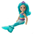 mattel barbie dreamtopia chelsea mermaids doll with blue hair 13cm extra photo 1