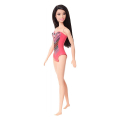 barbie doll beach black hair doll with pink graphic swimsuit dhw38 extra photo 2