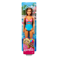 barbie doll beach brown hair doll with pink and blue swimsuit dhw40 extra photo 3