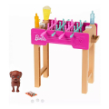 barbie mini playset with pet accessories and working foosball table night theme grg77 extra photo 1