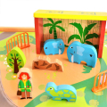 xylino ekpaideytiko 3d trapezi drastiriotiton zoologikos kipos extra photo 2