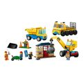 lego city great vehicles 60391 construction trucks and wrecking ball crane extra photo 1