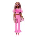 barbie fashionistas deluxe style doll with pink braids and dark skin extra photo 2
