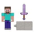 mattel minecraft redstone charged steve figure extra photo 1