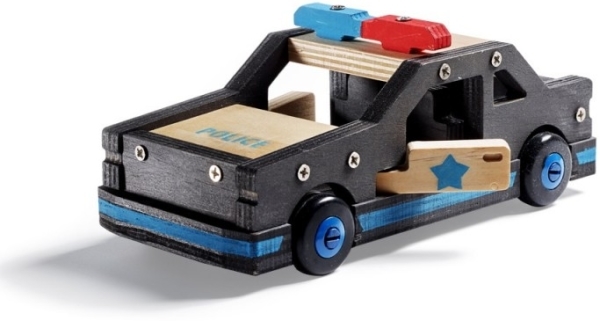 Stanley Kit Auto Della Polizia In Legno Fai Da Te - Giocattolo Educativo 5-12 Anni