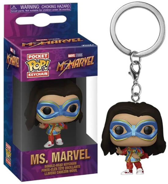 Funko Pocket Pop!: The Marvels - Ms. Marvel Bobble-Head Vinyl Figure Keychain