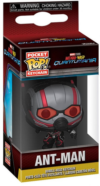 Portachiavi Funko Pop! Marvel: Ant-Man And The Wasp: Quantumania - Ant-Man, Mini Figura In Vinile 11,76 Cm, Collezione Ufficiale