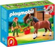playmobil 5108 shire horse with groomer and stable alogo shire photo