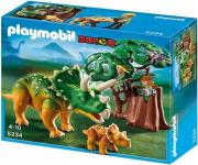 playmobil 5234 explorer and triceraptors with baby exereynitis kai trikeratops me to moro toy photo