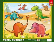 trefl puzzle frame 6pcs dinosaurs photo