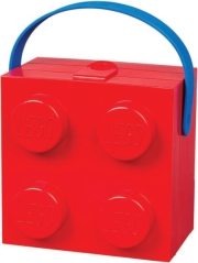 lego lunch box with handle bright red photo