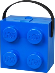 lego lunch box with handle bright blue photo