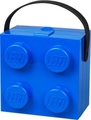 lego lunch box with handle bright blue photo