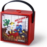 lego lunch box with handle ninjago bright red photo