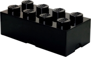 lego storage brick 8 black photo