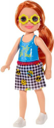 mattel barbie club chelsea mini girl doll just be you tee orange hair girl doll photo