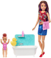 mattel barbie skipper babysitter inc doll and bathtub playset fxh05 photo