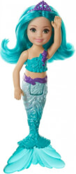 mattel barbie dreamtopia chelsea mermaids doll with blue hair 13cm photo