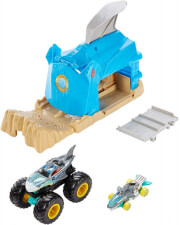 hot wheels monster trucks team shark wreak pit and launch set gky03 photo