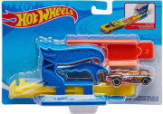 hot wheels pocket launcher playset with car blue fvm08 photo