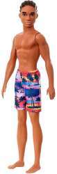 barbie ken beach dark skin doll with swim pants ghw44 photo