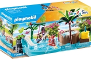 playmobil 70611 family fun children s pool with slide