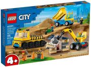 lego city great vehicles 60391 construction trucks and wrecking ball crane