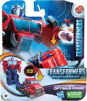 hasbro transformers earthspark 1 step flip changer optimus prime action figure photo