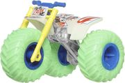 mattel hot wheels monster trucks glow in the dark tri to crush me vehicle photo