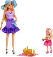 barbie family friends barbie malibu club chelsea sister picnic dolls photo