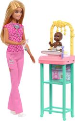 barbie you can be anything baby doctor doll with blonde hair photo