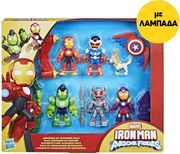 lampada hasbro marvel iron man and his awesome friends armored up avengers pack figures photo