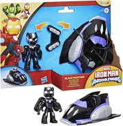hasbro marvel iron man and his awesome friends black panther panther plane vehicle photo