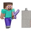 mattel minecraft redstone charged steve figure photo
