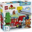 lego duplo 10473 fire truck with hose and firefighter photo