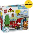 lampada lego duplo 10473 fire truck with hose and firefighter photo