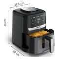 tefaleasy fry silence ey5568e0 fryer single 5 l stand alone hot air fryer black stainless steel extra photo 1