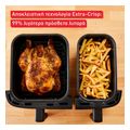 tefaldual easy fry grill ey905d double 83 l stand alone 2700 w hot air fryer stainless steel extra photo 2